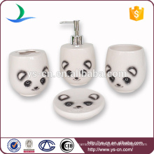 Juego de baño de cerámica de diseño nuevo, accesorio de baño panda